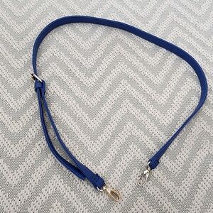 Blue Faux-Leather Bag Strap - Like New